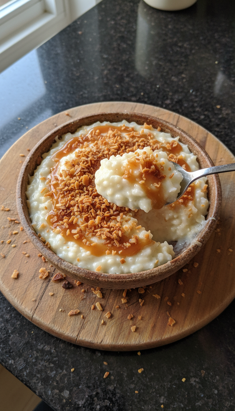 Coconut Vanilla Rice Pudding