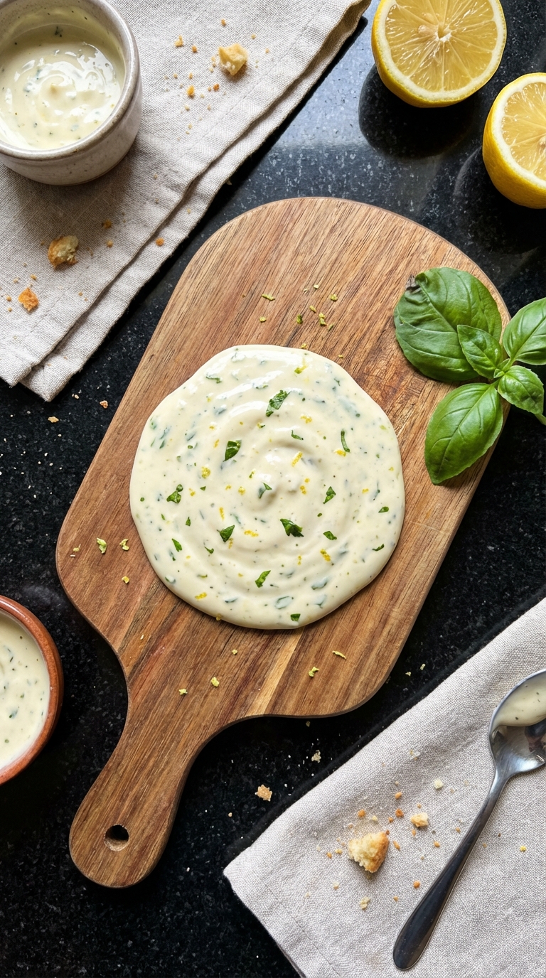 Lemon Basil Aioli Sauce