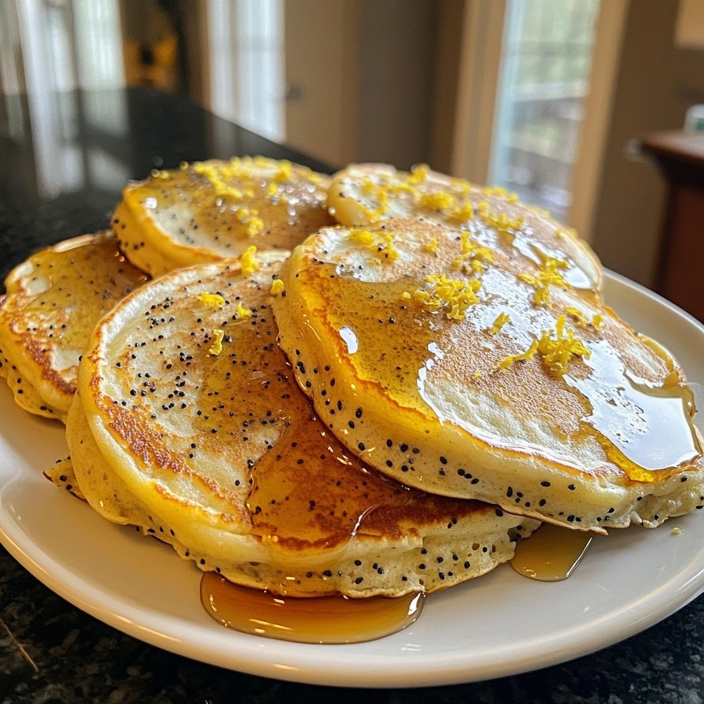Lemon Poppyseed Ricotta Pancakes