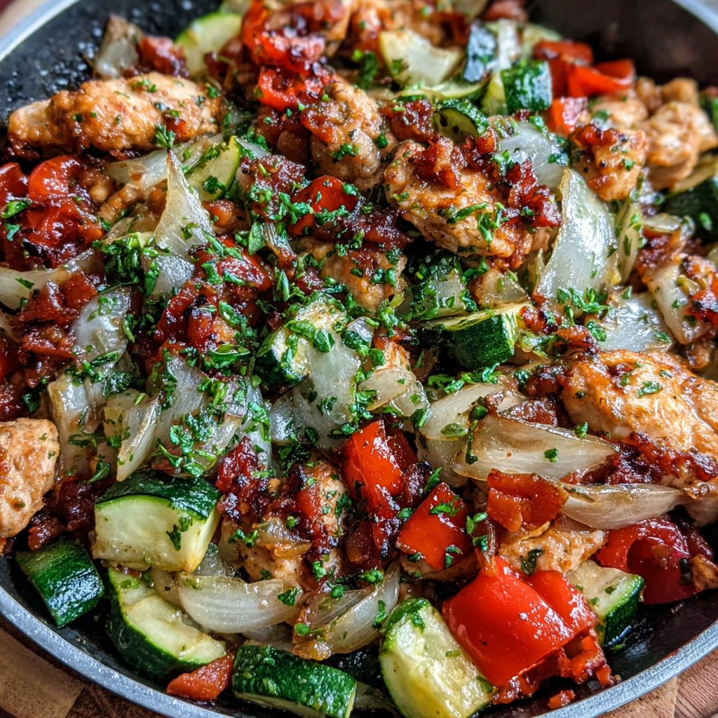 Sautéed Garlic Turkey and Veggies