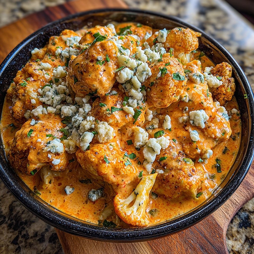 Buffalo Cauliflower Blue Cheese Dip