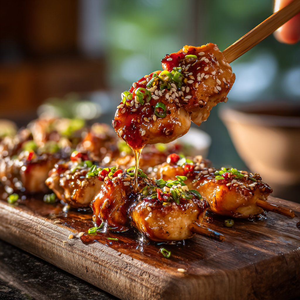 Quick Teriyaki Chicken Skewers