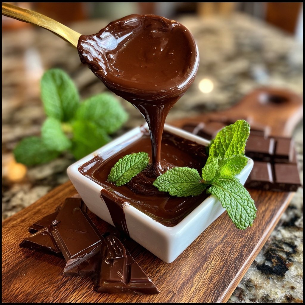 Decadent Chocolate Mint Fondue