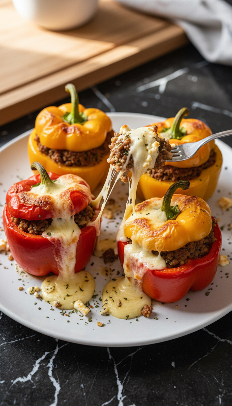 Stuffed Bell Peppers with Feta