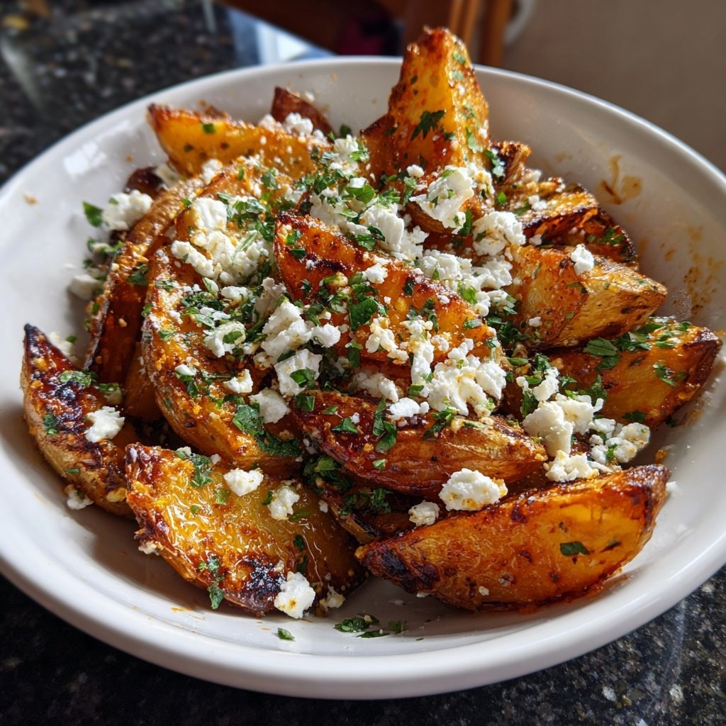 Airfried Paprika Potatoes with Feta