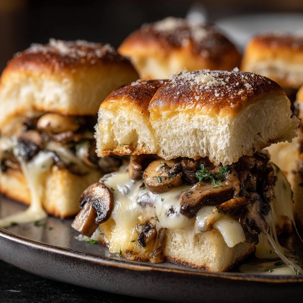 Mushroom and Swiss Sliders