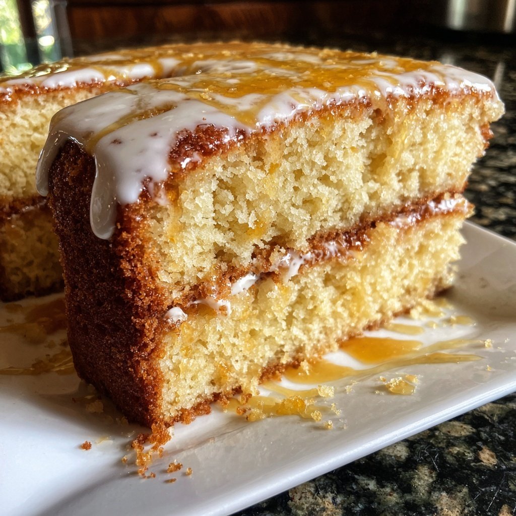 Vanilla Velvet Cake with Honey Syrup