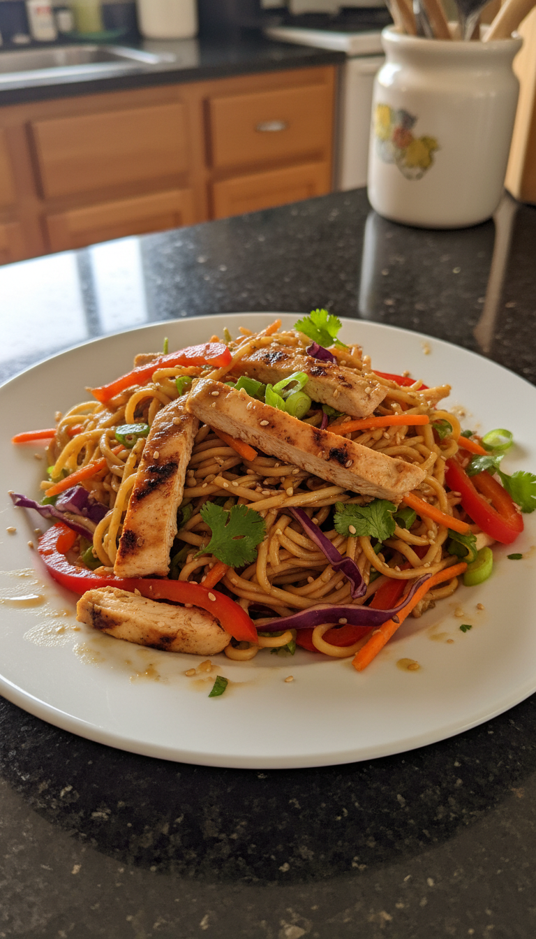 Asian Noodle Salad with Chicken