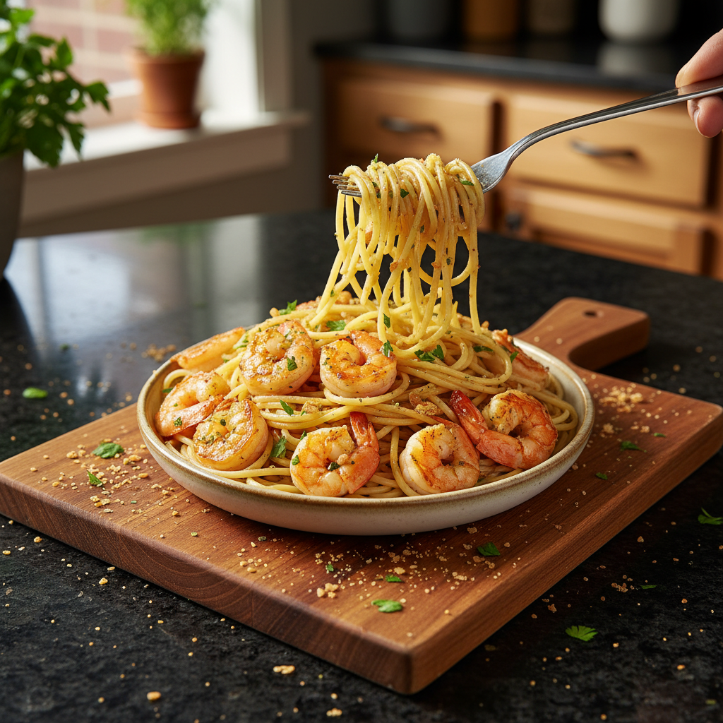 Romantic Shrimp Scampi Dinner