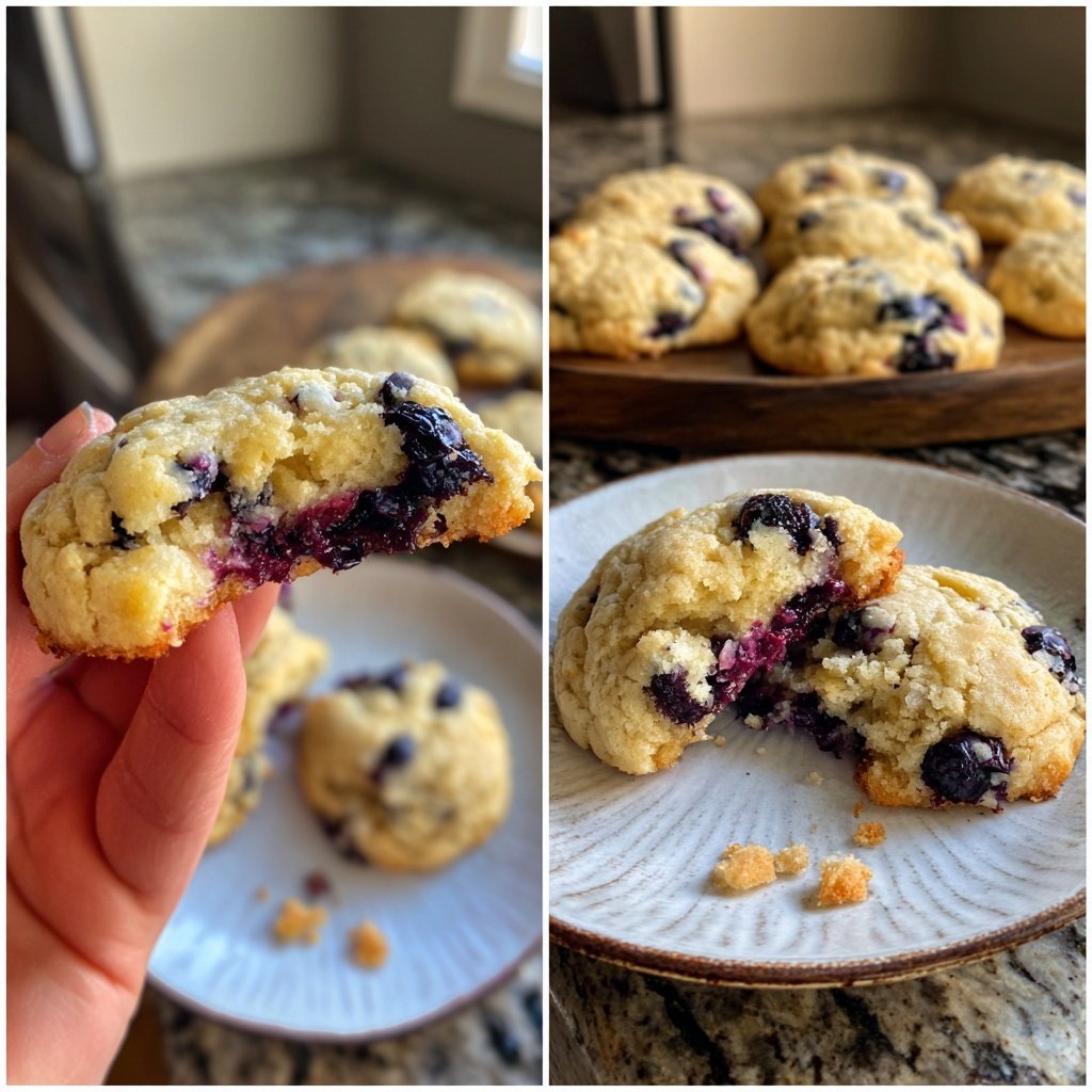 Zesty Lemon Blueberry Cookies