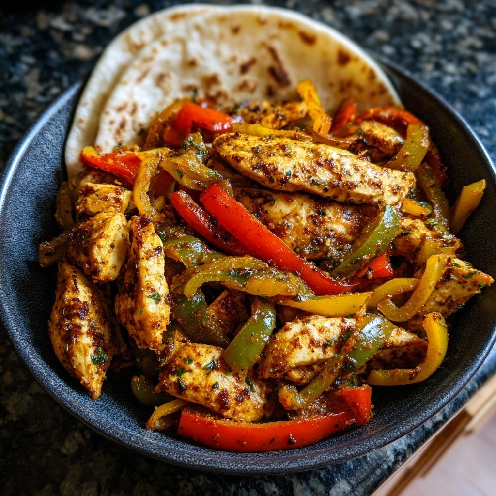 Chicken Fajitas with Peppers