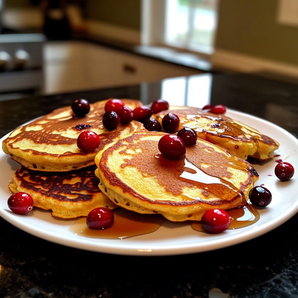 Fluffy Cranberry Orange Pancakes