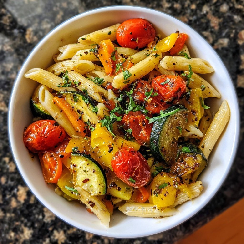 Roasted Vegetable Pasta Bowl