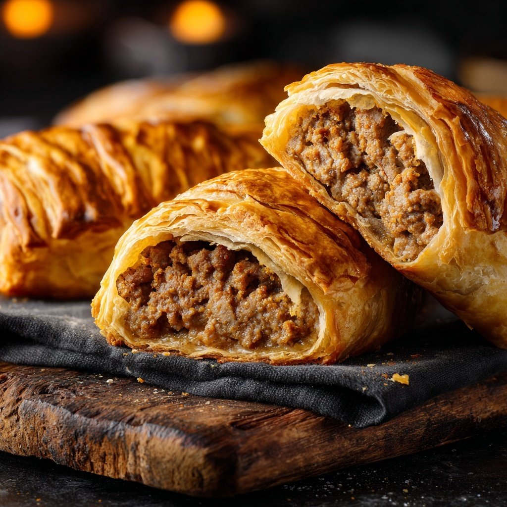 Australian Sausage Rolls Puff Pastry