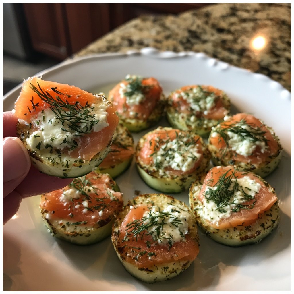 Everything Cucumber Smoked Salmon Bites