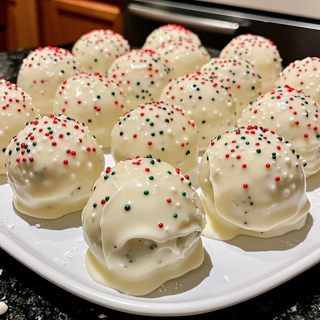 Quick Christmas White Oreo Balls