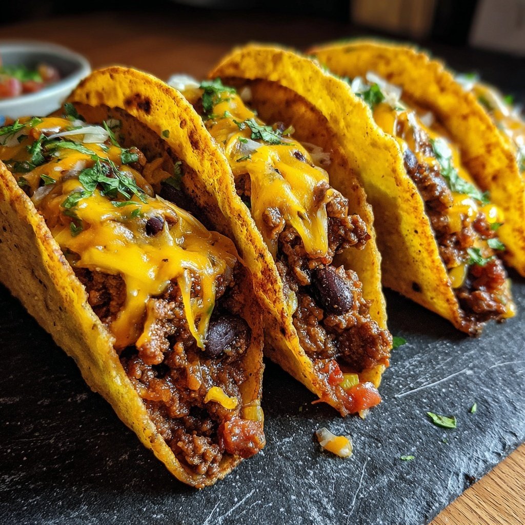 Tiny Tacos with Beef Bean