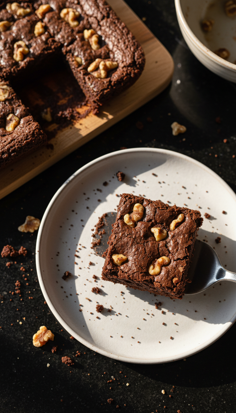 Sourdough Brownies with Walnuts